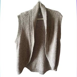 Aerie Heathered Brown Women's Cardigan Knitted Vest 🧶